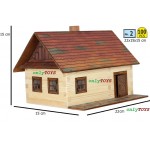 Casa traditionala din barne de lemn de pin (100 piese)